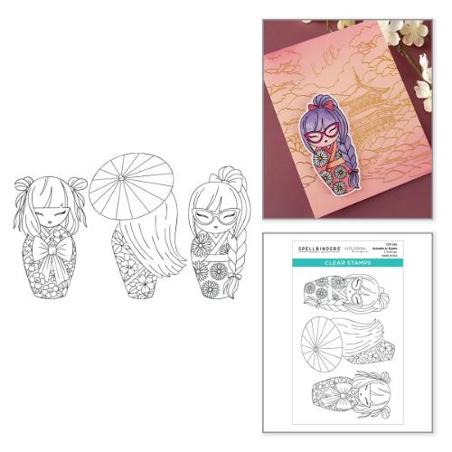 Spellbinders - Autumn in Kyoto Clear Stamp Set by Alex Syberia
