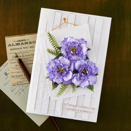 Spellbinders - The Cottage Garden Sentiments Press + Foil Plate & Die Set by Susan Tierney-Cockburn