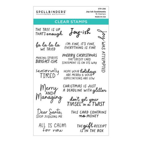 Spellbinders - Joy-ish Sentiments Clear Stamp Set