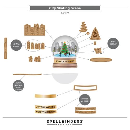 Spellbinders - Snow Globe Scenes Die Bundle by Simon Hurley - Postage as per Actual