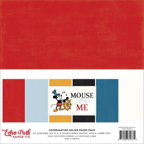 Echo Park Solids Kit 12"X12"-Mouse And Me - Postage as per Actual