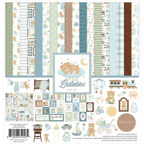 Carta Bella Little Lullabies Baby Boy 12x12 Inch Collection Kit (CBLUB485016) - Postage as per Actual