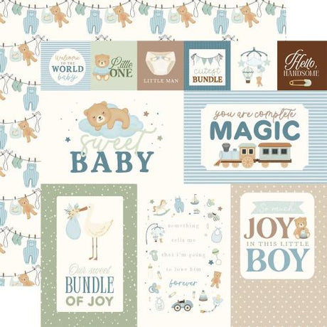 Carta Bella Little Lullabies Baby Boy 12x12 Inch Collection Kit (CBLUB485016) - Postage as per Actual