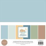Carta Bella Little Lullabies Baby Boy 12x12 Inch Coordination Solids Pack (CBLUB485015) - Postage as per Actual