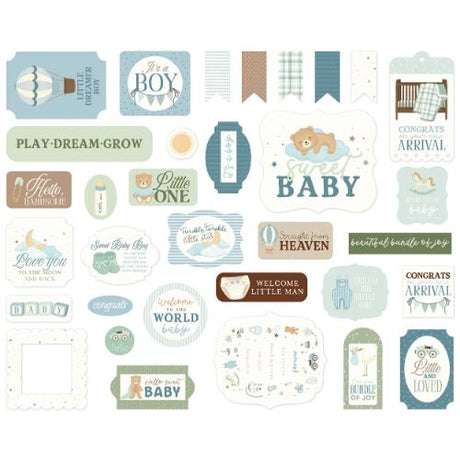Carta Bella Little Lullabies Baby Boy Ephemera (CBLUB485024)