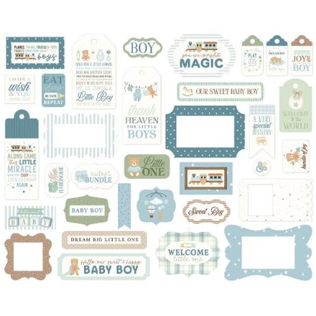 Carta Bella Little Lullabies Baby Boy Frames & Tags (CBLUB485025)