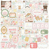 Carta Bella Little Lullabies Baby Girl 12x12 Inch Element Sticker (CBLUG486014) - Postage as per Actual