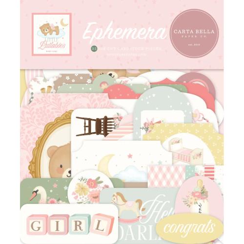 Carta Bella Little Lullabies Baby Girl Ephemera (CBLUG486024)