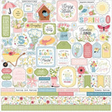 Echo Park In Full Bloom 12x12 Inch Element Sticker (IFB484014) - Postage as per Actual
