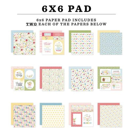 Echo Park In Full Bloom 6x6 Inch Paper Pad (IFB484023)