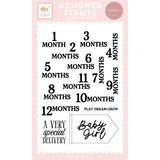 Carta Bella Little Lullabies Baby Girl Stamps Baby Girl Months (CBLUG486044)