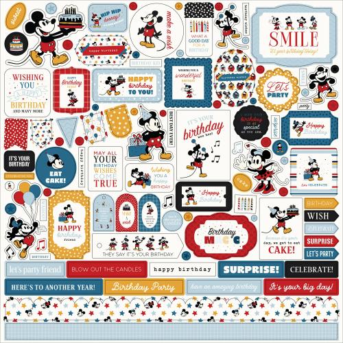 Echo Park Mouse And Me Birthday Element Sticker (MMB509014) - Postage as per Actual