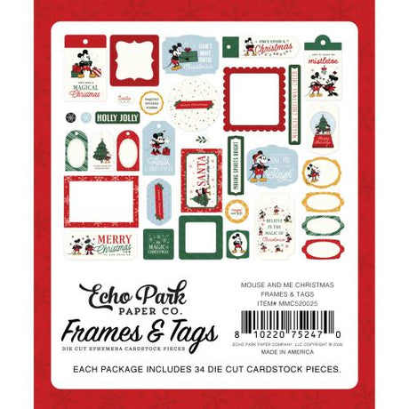 Echo Park Mouse And Me Christmas Frames & Tags (MMC520025)