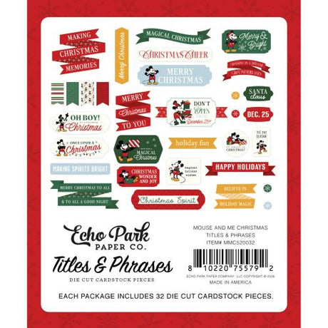 Echo Park Mouse And Me Christmas Titles & Phrases (MMC520032)
