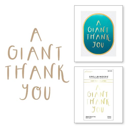 Spellbinders - Giant Thank You Glimmer Hot Foil Plate