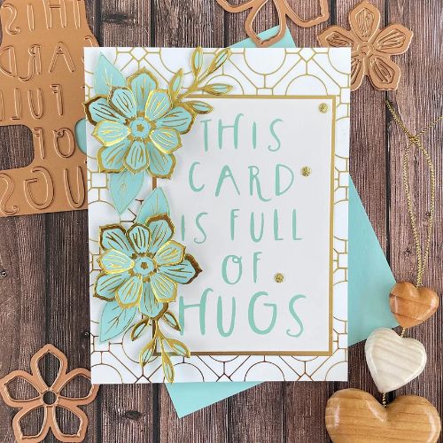 Spellbinders - This Card Is Full of Hugs Glimmer Hot Foil Plate