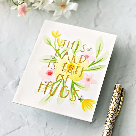 Spellbinders - This Card Is Full of Hugs Glimmer Hot Foil Plate