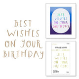 Spellbinders - Best Wishes on Your Birthday Glimmer Hot Foil Plate