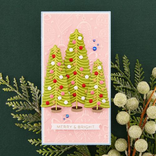Spellbinders - Bottle Brush Trees Duo Etched Dies