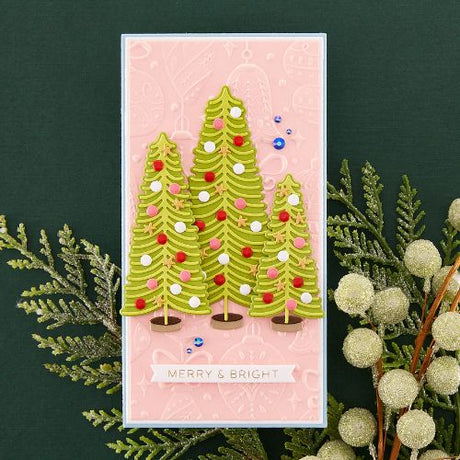 Spellbinders - Bottle Brush Trees Duo Etched Dies