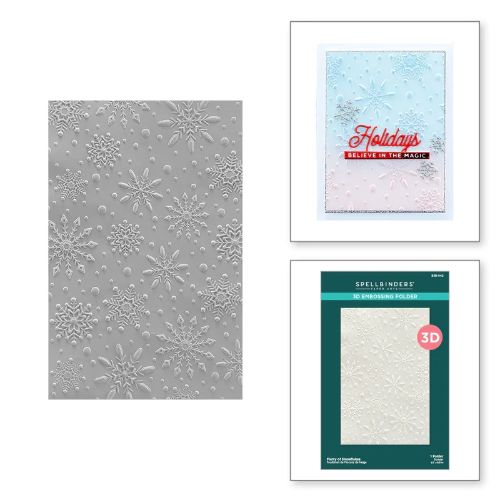 Spellbinders - Flurry of Snowflakes 3D Embossing Folder