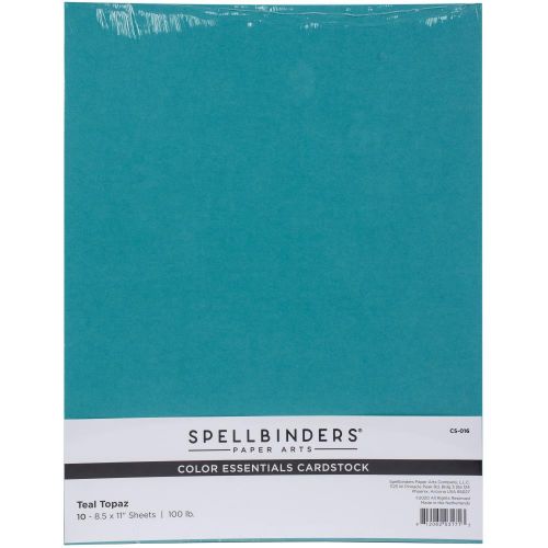 Spellbinders Color Essentials Cardstock 8.5"X11" 10/Pkg Teal Topaz