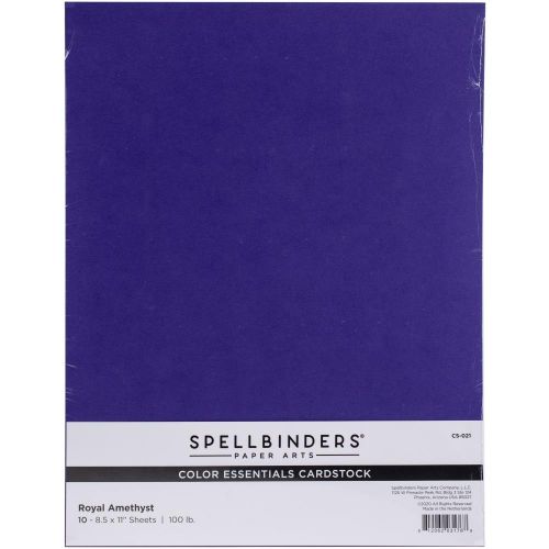 Spellbinders Color Essentials Cardstock 8.5"X11" 10/Pkg Royal Amethyst