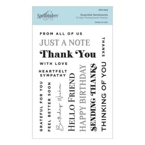 Spellbinders - Clear Stamps - Essential Sentiments STP-043