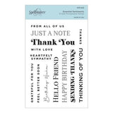 Spellbinders - Clear Stamps - Essential Sentiments STP-043