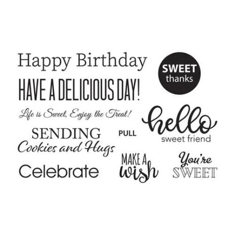 Spellbinders - Clear Stamps - Sugar Coated Sentiments STP-027