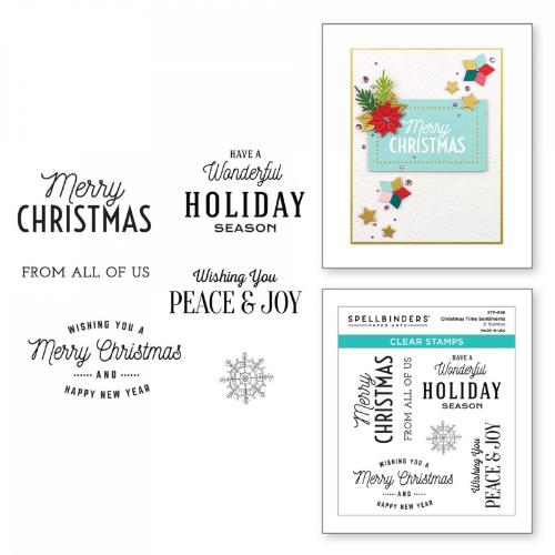 Spellbinders - Clear Stamps - Christmas Time Sentiments STP-056