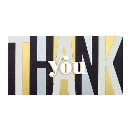 Spellbinders - Cutting Dies - Be Bold Color Block Thank You S5-477