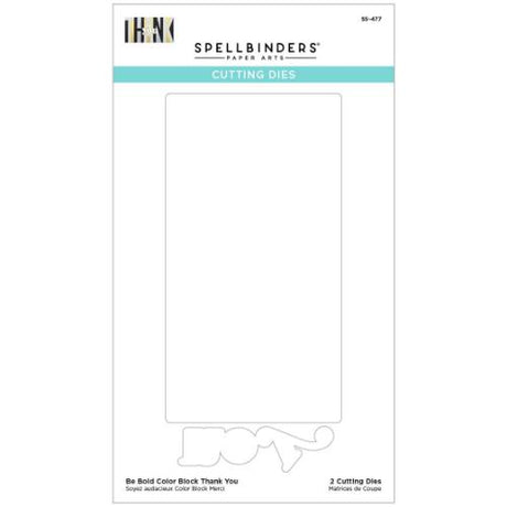Spellbinders - Cutting Dies - Be Bold Color Block Thank You S5-477