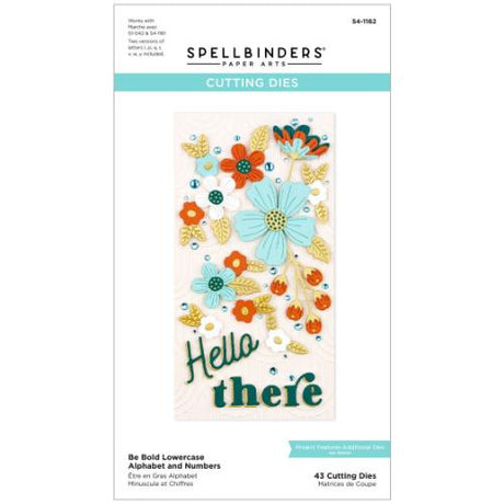 Spellbinders - Cutting Dies - Be Bold Lowercase Alphabet and Numbers S4-1162
