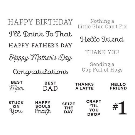 Spellbinders - Clear Stamps - We All Dance Sentiments STP-082