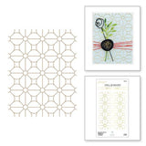 Spellbinders - Geometric Flower Background Glimmer Hot Foil Plates