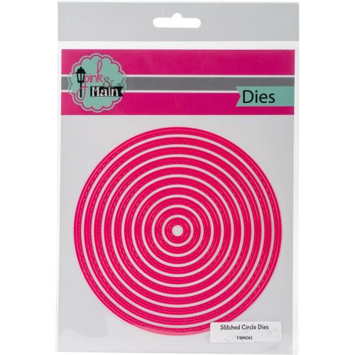 Pink & Main Dies Stitched Circle, 10/Pk