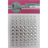 Pink & Main Glossy Adhesive Enamel Dots 77/Pkg Silver