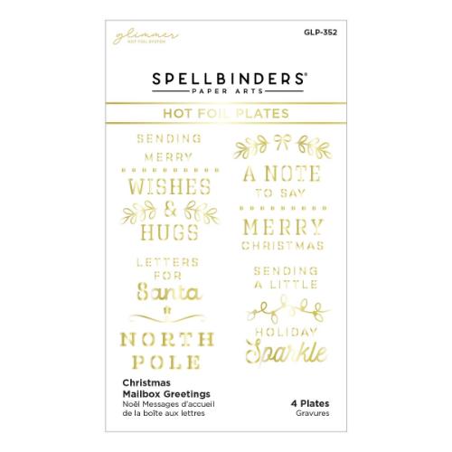 Spellbinders - Hot Foil Plates - Christmas Mailbox Greetings GLP-352