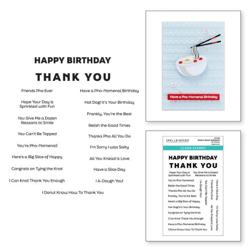 Spellbinders - Clear Stamps - Sweet & Savory Sentiments STP-138