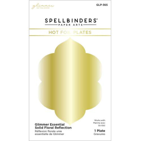 Spellbinders - Hot Foil Plates - Glimmer Essential Solid Floral Reflection GLP-365