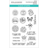 Spellbinders - Clear Stamps - Floral Reflections Sentiments STP-162