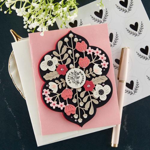 Spellbinders - Clear Stamps - Floral Reflections Sentiments STP-162