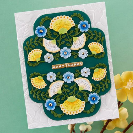 Spellbinders - Four Petal Bloom Reflection Etched Dies