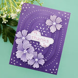 Spellbinders - Stylish Oval Hello You Floral Etched Dies