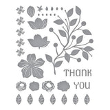 Spellbinders - Four Petal Thank You Floral Etched Dies