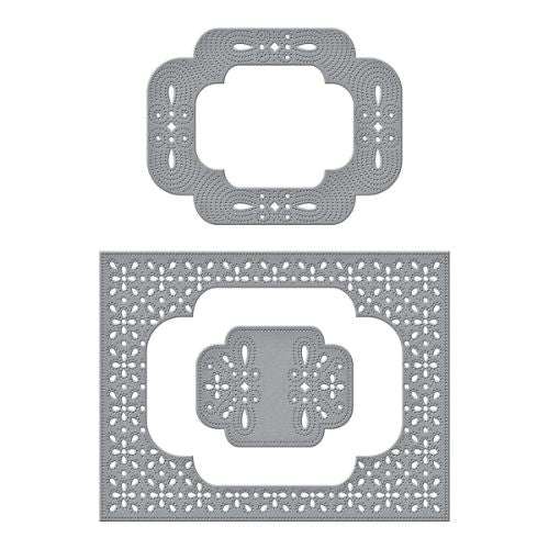 Spellbinders - Scrolled Punch & Pierce Plate Etched Die