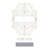 Spellbinders - Four Petal Scroll Label Glimmer Hot Foil Plate & Die Set