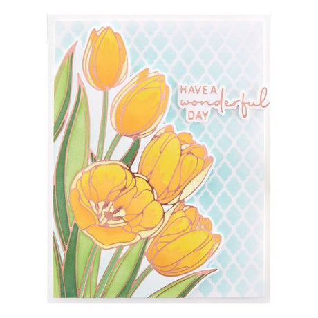 Spellbinders - Wonderful Tulips Glimmer Hot Foil Plate & Die Set