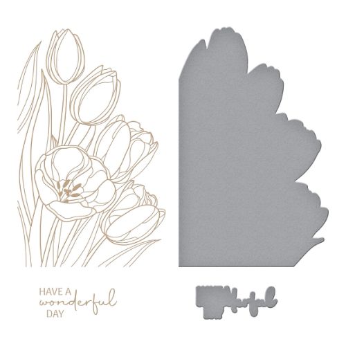 Spellbinders - Wonderful Tulips Glimmer Hot Foil Plate & Die Set